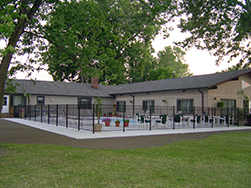 fenced in pool at clubhouse